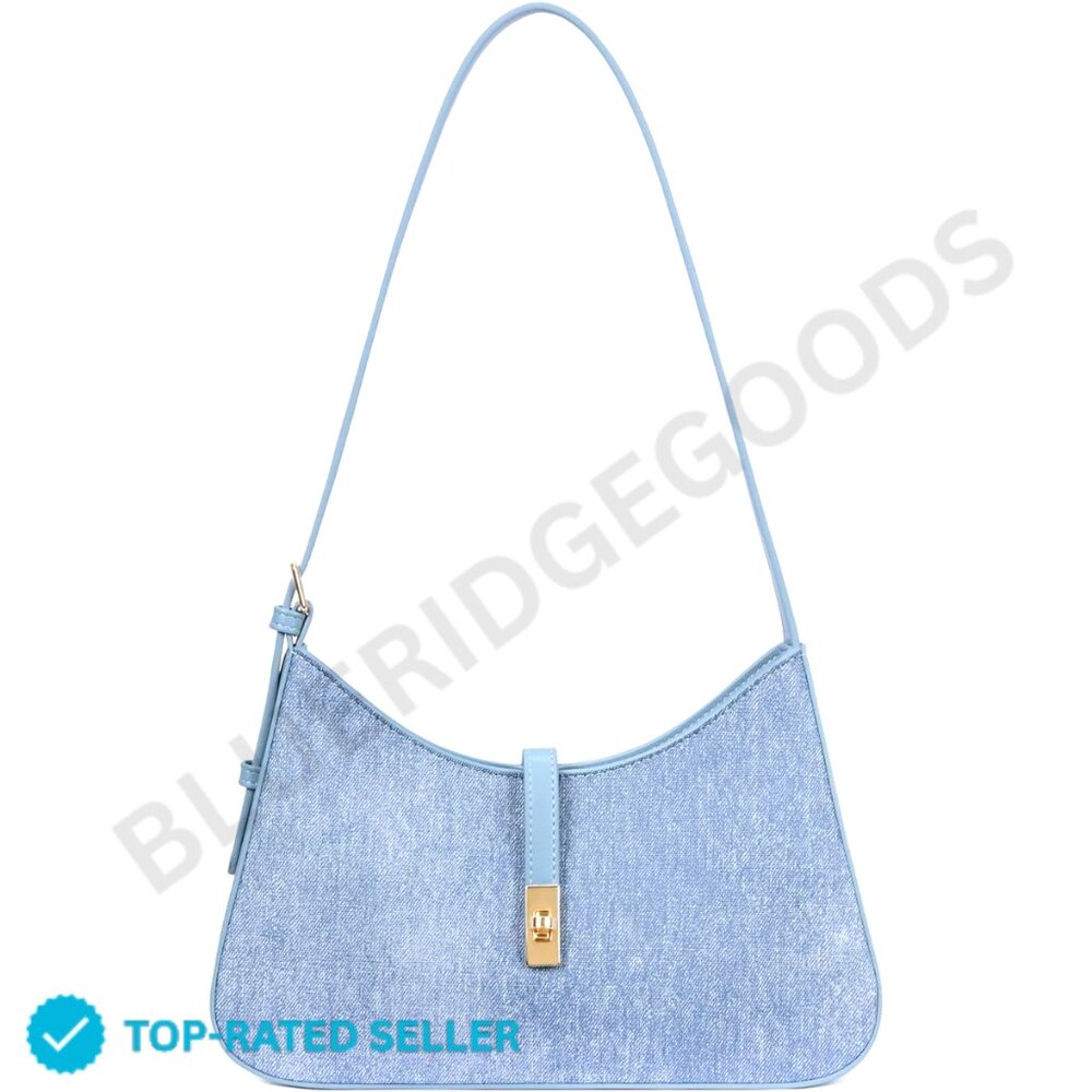 Brand New CLUCI Shoulder Bag Blue Hobo Style